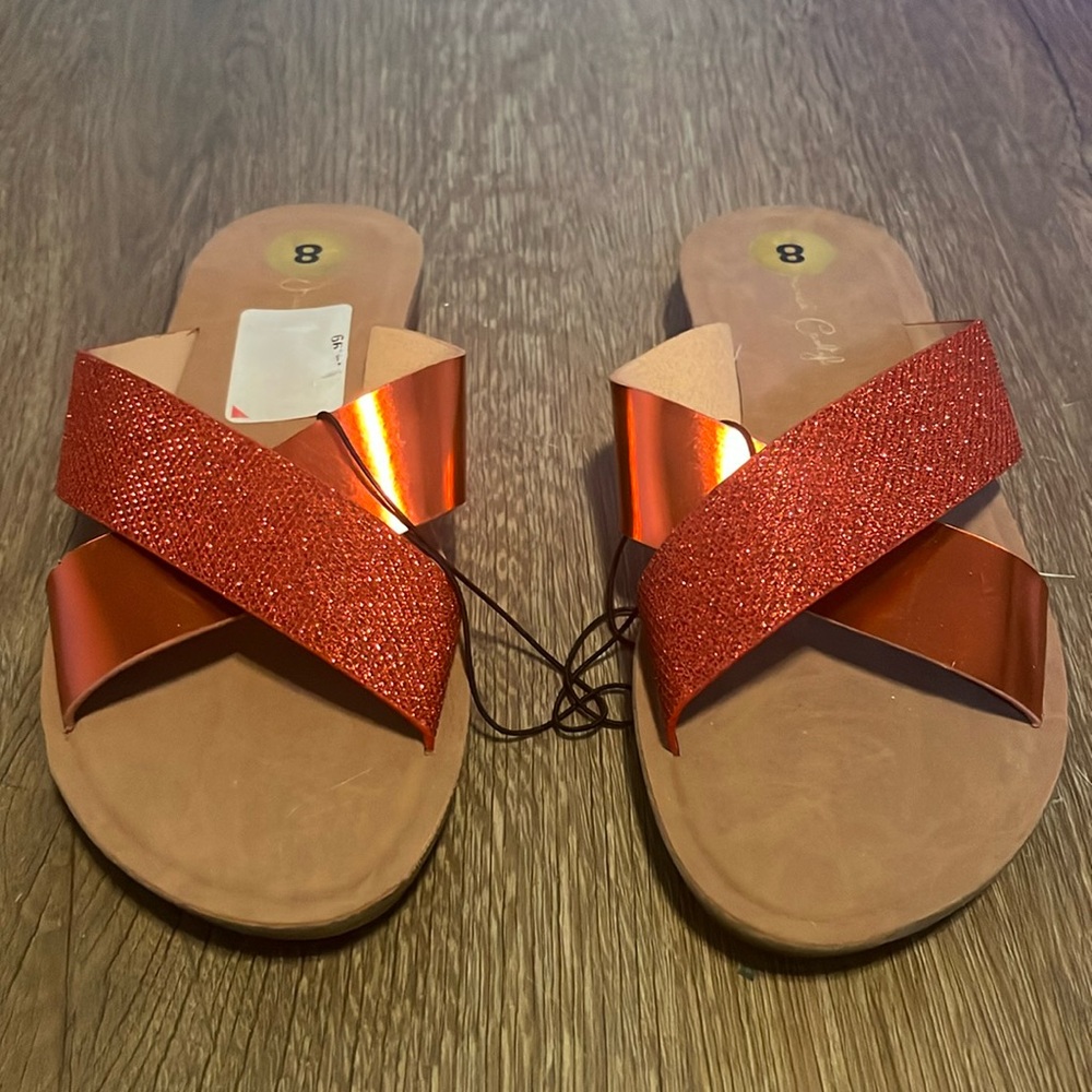 Jessica Carlyle red sandals